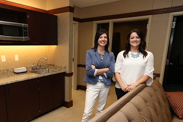 Jodi and Amanda in the Executive Health Suite