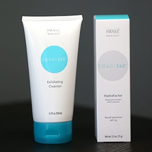 OBAGI 360 Exfoliating Cleanser and OBAGI 360 HydraFactor