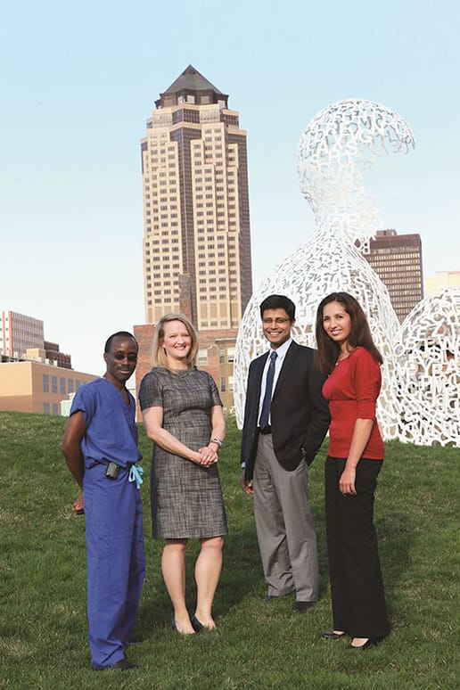 Physicians Smiling at Des Moines Sculpture Park