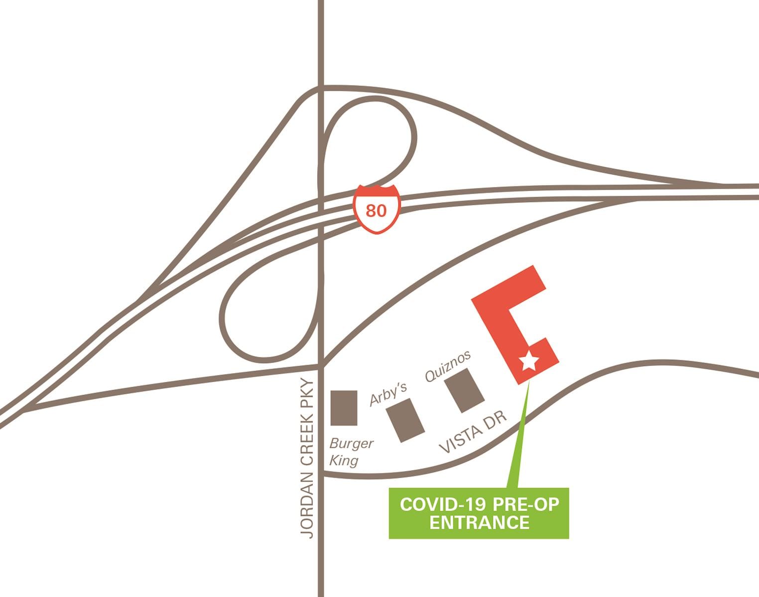 The Iowa Clinic Pre-Operative Testing Location Map