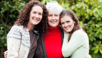 three generations of women