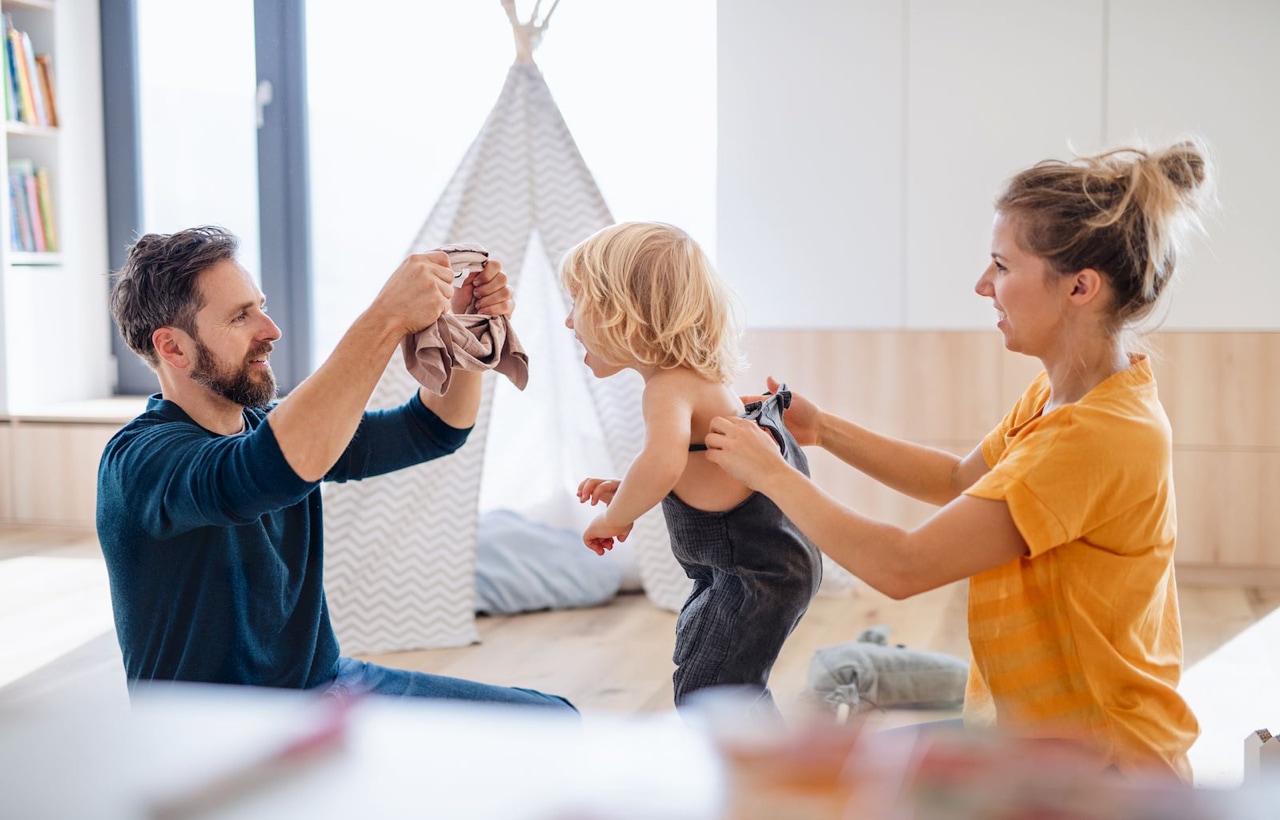 Family playing