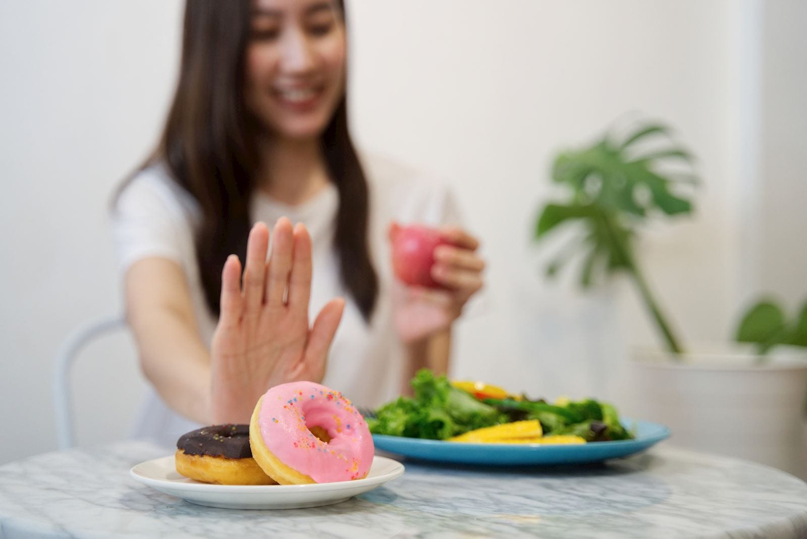 Young girl avoiding sugar